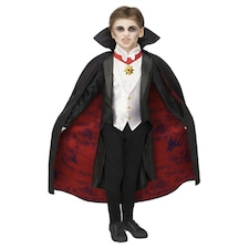 Universal Monsters Boys Dracula Costume Set - Black/Red/White - 10-12 Years