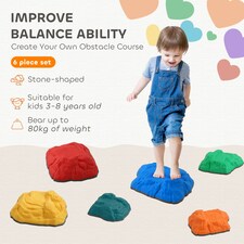 AIYAPLAY Balance Stepping Stones, 6 PCS River Stones for Kids Ages 3-8 Years thumbnail 4