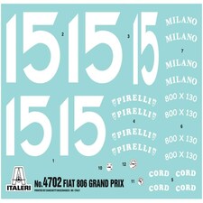 FIAT 806 GRAND PRIX - CLASSIC CARS 1:12 - Italeri4702 thumbnail 7