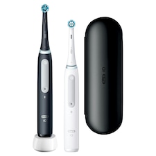 Oral-B iO 4 Dual Pack, Black & White Electric Toothbrushes, 2 Toothbrush Heads, 1 Travel Case thumbnail 3