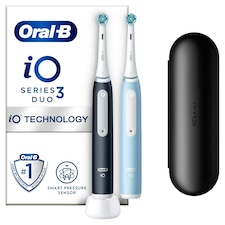Oral-B iO 3 Black & Blue Electric Toothbrushes thumbnail 2