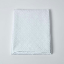 Homescapes White Cotton Contemporary Diamond Pattern Matelassé Bedspread - King | White thumbnail 2