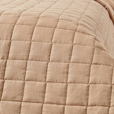 Homescapes Cotton Quilted Reversible Bedspread Chocolate Mink Brown - 200 x 200 cm | Brown thumbnail 5