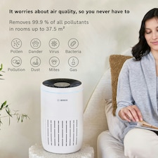 Bosch Air 2000 Air Purifier for up to 37.5 m² - Removes efficiently Dirt with HEPA Filter, Smart Sensor, Quiet Mode - Suitable for Allergy Sufferers thumbnail 2