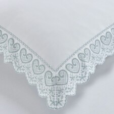 Elise Embroidered Floral Duvet Cover Set with Pillowcases Included (White) | White | King | 1 thumbnail 4