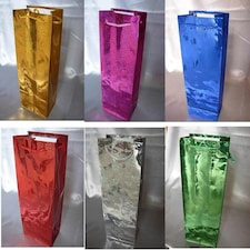 50 Assorted Holographic Wine Gift Bags | Multi thumbnail 2