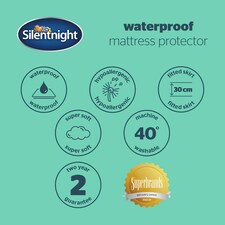 Silentnight Waterproof Mattress Protector, Pack of 2 | White | Single thumbnail 8