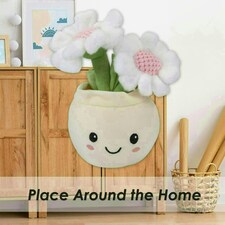 Daisies Plant Pot Soft Toy Cute Plushie Huggable Cuddly Stuffed Toy 20cm White thumbnail 4
