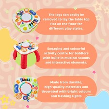 Little Star Musical Fun Activity Table - Early Learning Musical Activity Toy Multi thumbnail 3