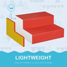 HOMCOM 6 Piece Soft Play Equipment for Kids Climb and Crawl, Red thumbnail 6