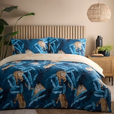 Tiger Duvet Cover Set Pillowcase Navy King | Blue | Navy | King