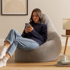 Dalton Medium Beanbag Corduroy Light Grey | Grey | Grey | 1 thumbnail 2