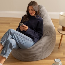 Dalton Medium Beanbag Corduroy Light Grey | Grey | Grey | 1 thumbnail 6