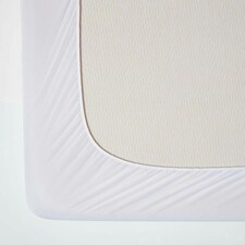 Homescapes Quilted Waterproof Mattress Protector - Euro 90 x 200 cm | White | Single thumbnail 3