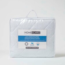 Homescapes Quilted Waterproof Mattress Protector - Euro 90 x 200 cm | White | Single thumbnail 7