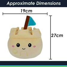 Sandcastle Soft Toy Cute Plushie Huggable Cuddly Stuffed Toy 27cm Brown thumbnail 2