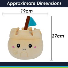 Sandcastle Soft Toy Cute Plushie Huggable Cuddly Stuffed Toy 27cm Brown thumbnail 7