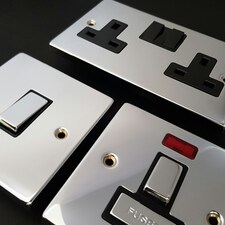 SE HOME Polished Chrome Secondary Telephone Single Socket Black | Polished Chrome thumbnail 2