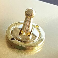 SE HOME Satin / Brushed Brass Shaver Socket 115v/230v Black | Satin Brass thumbnail 3