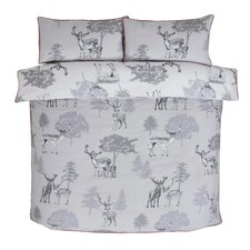 Sherwood Reindeer Polycotton Reversible Duvet Cover Set with Pillowcase | Grey | King | 1 thumbnail 5