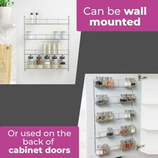 Neo 4 Tier Spice Rack For Kitchen Door Cupboard or Wall thumbnail 3