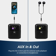 Rechargeable DAB/DAB+/FM Radio Dual Alarm Clock & Bluetooth Speaker, Colour LCD Screen, AUX In/Out, for Bedside, Kitchen, Office or Outdoor - August MB330B thumbnail 5