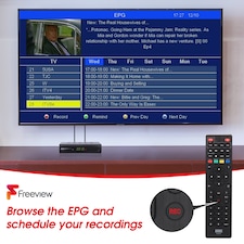 Twin Tuner Freeview HD TV Set Top Box - Record 2 Channels Simultaneously - PVR & Media Player, EPG & Subtitles, HDMI & SCART Output - August DVB482 thumbnail 5