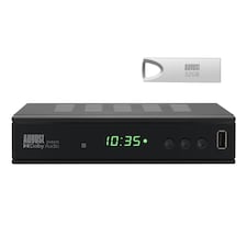 Freeview HD TV Set Top Box Receiver, 1080P, PVR with 32GB USB Stick Included, USB PVR & Media Player, EPG & Subtitles, HDMI & SCART Output - August DVB415