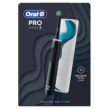 Oral-B Pro 3 3500 Black Electric Toothbrush with Riso Art Travel Case thumbnail 2