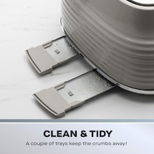 Daewoo Sienna 1.7L Rapid-Boil Jug & 4-Slice Matching Kettle & Toaster Set | Cream | Taupe thumbnail 3