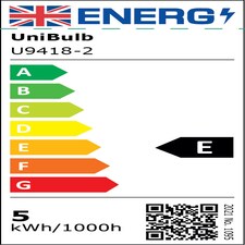 UniBulb LED Candle E14 (SES) 470lm 4.2W 6500K (Daylight) Light Bulb - Pack of 2 | White | Daylight | 2 thumbnail 10