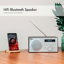 DAB/DAB+/FM Radio, Dual Alarm Clock, Bluetooth Speaker, USB MP3 Playback, 3.5mm AUX In - August MB420B thumbnail 4