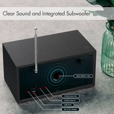 DAB/DAB+/FM Radio, Dual Alarm Clock, Bluetooth Speaker, USB MP3 Playback, 3.5mm AUX In - August MB420B thumbnail 6