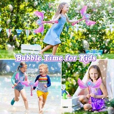 Princess Bubble Wand for Kids - Musical Light Up Bubble Machine with Detachable Wings - Indoor Outdoor Birthday Gift thumbnail 5