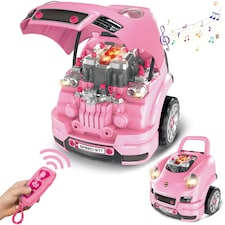 Pink Take Apart Building Truck – Realistic Pretend Mechanic Toy for Kids