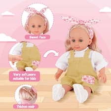 15-Piece Baby Doll Playset – 14" Realistic Doll with Outfits & Portable Storage Bag thumbnail 4