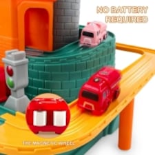 Kids Race Track Car Adventure Toy – Preschool Educational Manual Car Racing Playset thumbnail 3