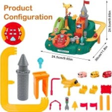 Kids Race Track Car Adventure Toy – Preschool Educational Manual Car Racing Playset thumbnail 4