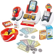 Cash Register Toy for Kids – Electronic Play Till with Scanner, Card Reader, Play Money & Grocery Accessories – Educational Role Play Set Ages 3+