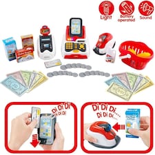 Cash Register Toy for Kids – Electronic Play Till with Scanner, Card Reader, Play Money & Grocery Accessories – Educational Role Play Set Ages 3+ thumbnail 2