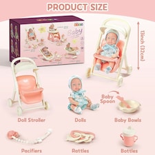 My First Baby Doll Set with Accessories – Realistic Baby Doll for Toddlers with Interactive Features thumbnail 5