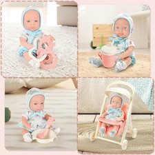 My First Baby Doll Set with Accessories – Realistic Baby Doll for Toddlers with Interactive Features thumbnail 8