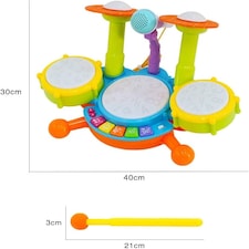 Beginners Musical Table Top Drum Kit Play Set thumbnail 7