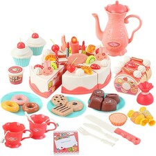 Magical Princess Tea Party Set for Kids – Pretend Play Afternoon Tea Set with Cups, Teapot, Utensils & Carry Case thumbnail 10