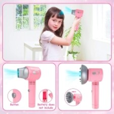 35-Piece Pretend Makeup & Hairdressing Set for Girls – Beauty Salon Role Play Kit with Toy Hairdryer, Mirror & Makeup – Portable Bag Included thumbnail 3