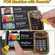 Pretend Play Coffee Shop & Pizza Café Set – 30-Piece Kids’ Coffee Maker Playset with Cash Register and Food Accessories thumbnail 4