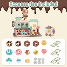 Pretend Donut Shop Playset with Donut Maker Machine, Accessories & Music – Role Play Toy for Kids 3+ thumbnail 2