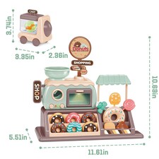 Pretend Donut Shop Playset with Donut Maker Machine, Accessories & Music – Role Play Toy for Kids 3+ thumbnail 4