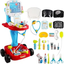 17-Piece Kids Doctor Playset – Pretend Medical Kit with Interactive Dials & Realistic Accessories – Educational Role Play Toy for Boys & Girls Ages 3+