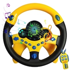 Children’s Back Seat Driving Toy – 360° Steering Wheel with Lights, Sounds & Suction Mount